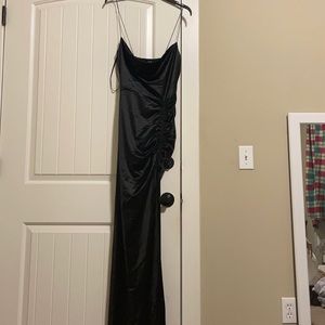 This is a very elegant black maxi dress